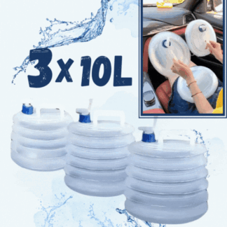 3X Kültéri összecsukható víztartály 10 L