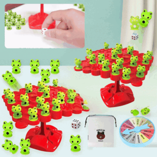 Családi társasjáték "Kiegyensúlyozott fa békák"